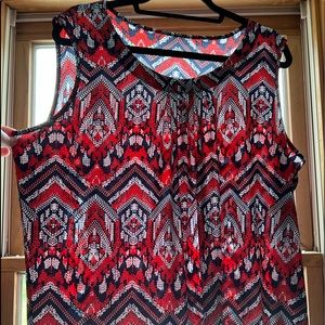 Red, white and blue decorative tank top